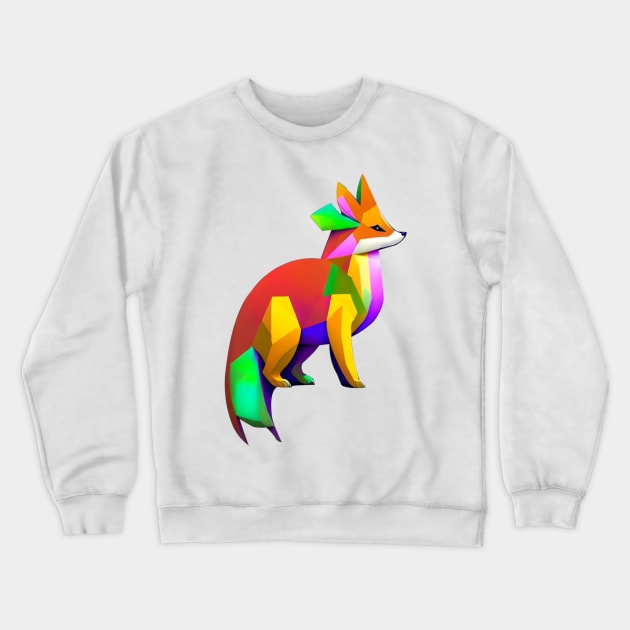 Tangram fox Crewneck Sweatshirt by Can'tFindGoodName